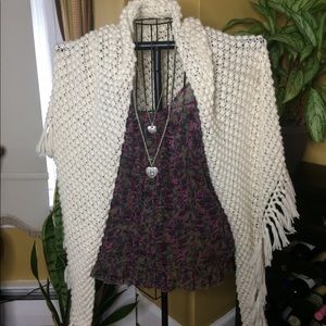 Hand made knitted shawl